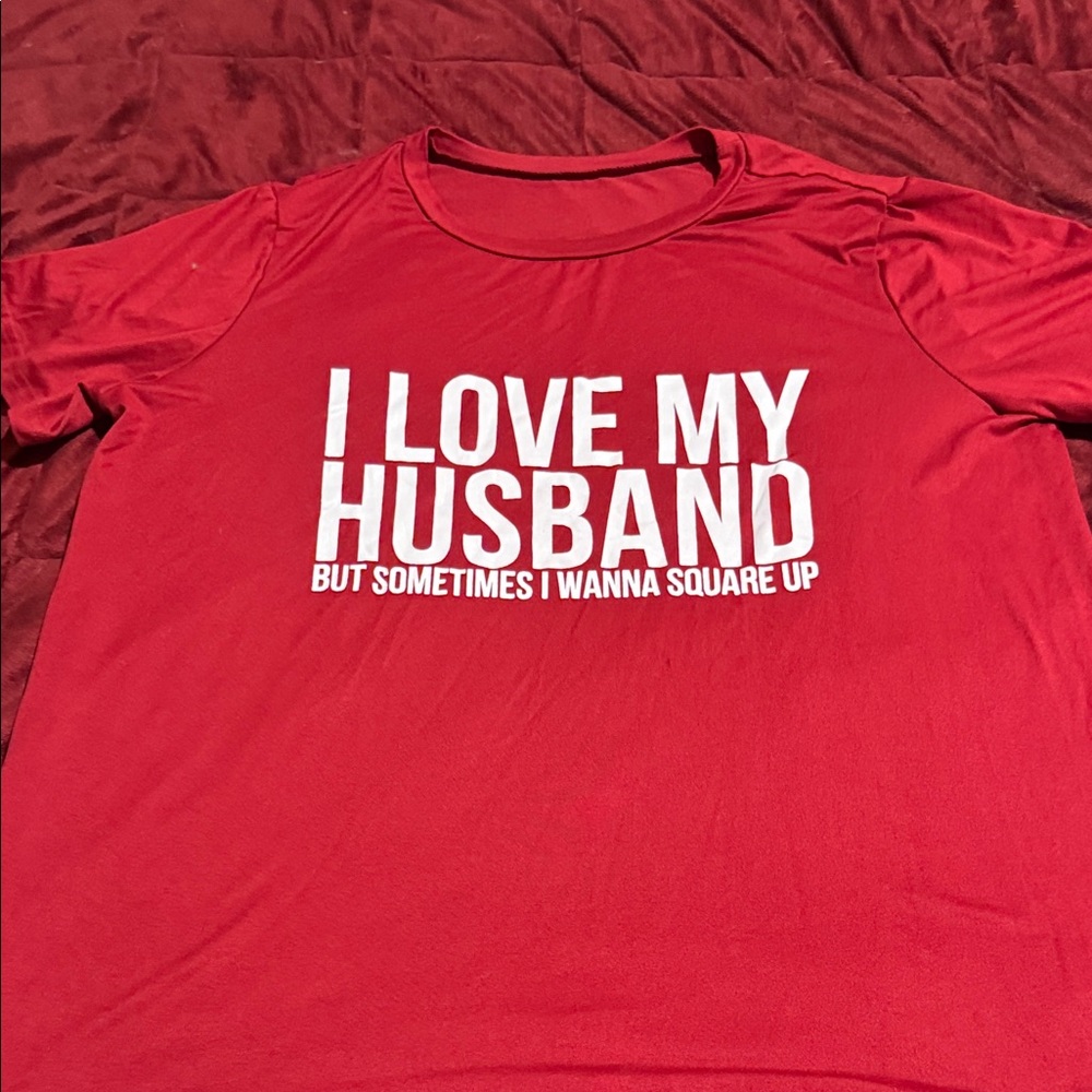 SHEIN Red Graphic Tee - Fun Statement